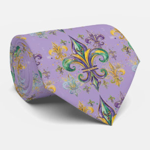 Elegante Mardi Gras Farben Krawatte