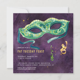 Elegante Mardi-Gras-Party-Einladung