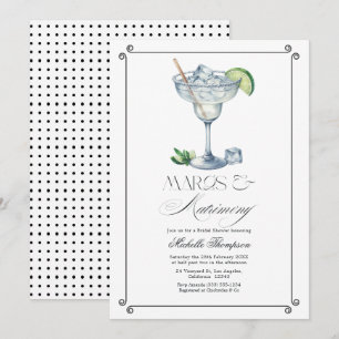 Elegante Margs & Matrimony Margarita Brautparty Einladung