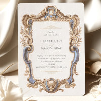 Elégante Mariage baroque Cadre Invitation