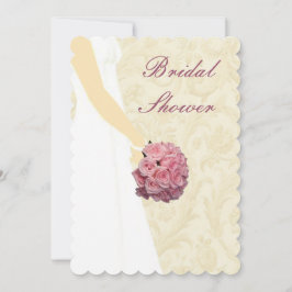 Elégante Mariage Gown Bridal Shower Invitation
