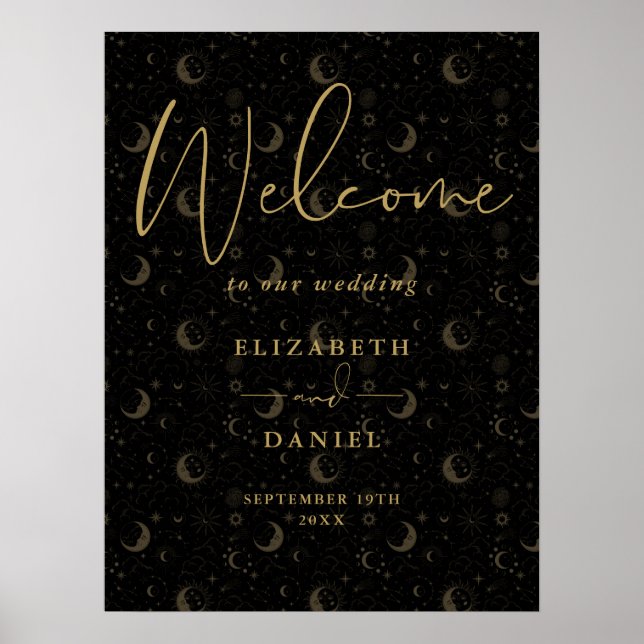 Élégante Mariage mystique céleste Affiche de bienv (Devant)