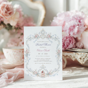 Elegante Marie Antoinette-Brautparty Einladung
