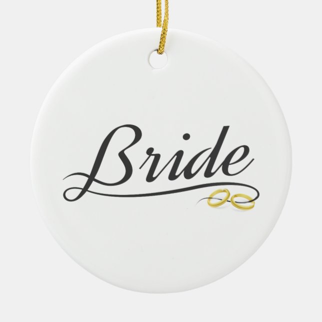 Élégante Mariée Décoration de Mariage en Céramique (Devant)