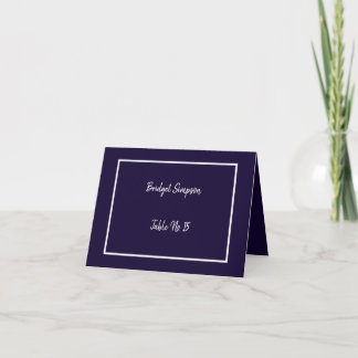 élégante marine bleu & blanc invités Cartes de siè