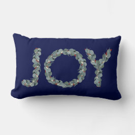 Elegante Marine Blue Eucalyptus Weihnachtsfreude Lendenkissen