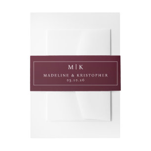 Elegante marine Minimalistische Initialen Einladungsbanderole