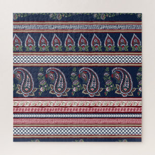 Elegante Marine Paisley: Zeitloses Grenzdesign
