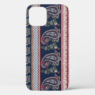 Elegante Marine Paisley: Zeitloses Grenzdesign Case-Mate iPhone Hülle