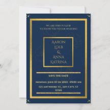 Elegante Marine und Gold dekoriert