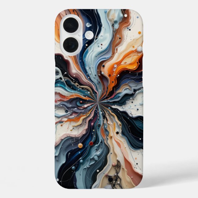 Elegante Marmor Abstrakte Kunst iPhone 16 Plus Hülle (Rückseite)