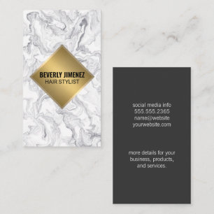 Elegante Marmor-/Gold-Metallic-Visitenkarte Visitenkarte