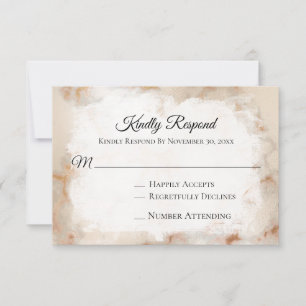 *~* Elegante Marmor Goldader AR2 Hochzeits-RSVP RSVP Karte