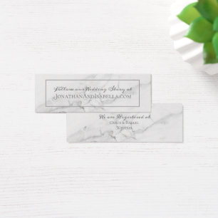 Elegante Marmor- und Kranz-Hochzeitsdetailkarte