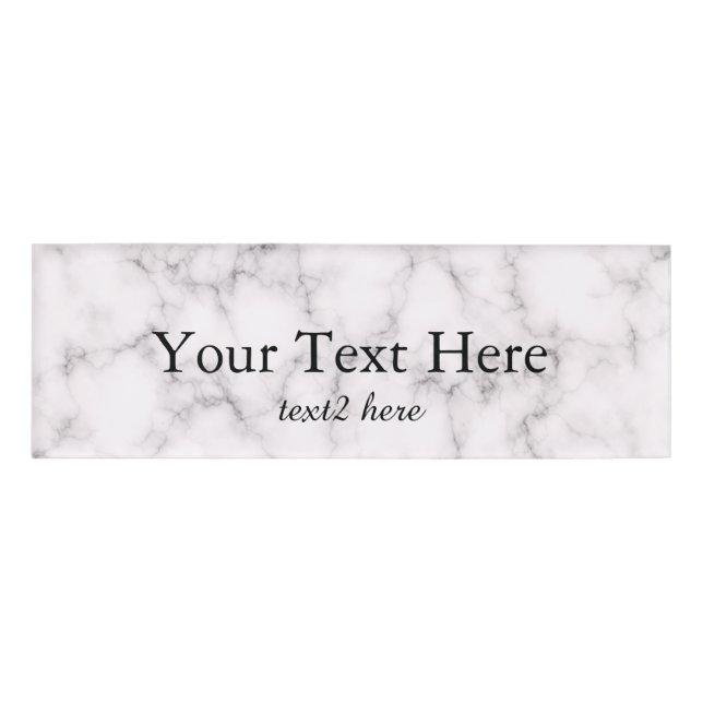 Elegante Marmorart Namenschild (Vorderseite)