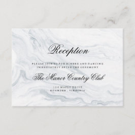 Elegante Marmorkarten für die Hochzeitsempfehlung Begleitkarte