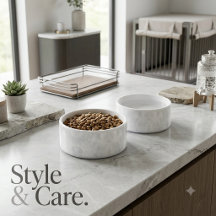Elegante Marmorschale für moderne Haustiere