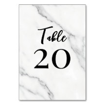 Elegante Marmortafel mit schwarzer Schrift Tischnu