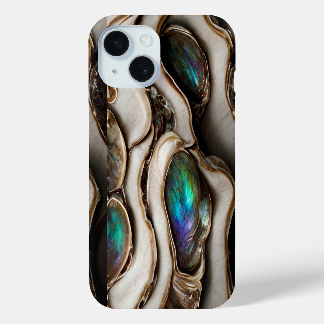 Elegante Marmortextur Abalone Stones Case-Mate iPhone Hülle (Rückseite)
