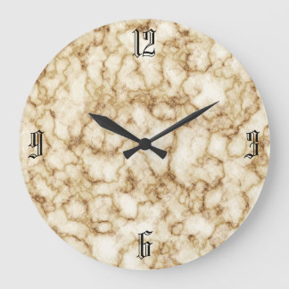 Elegante Marmortextur Große Wanduhr