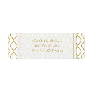 Elegante marokkanische Glam-Einladung in Gold und