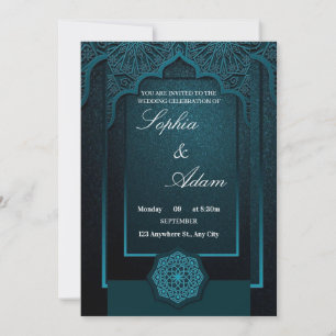 Elegante marokkanische Hochzeitseinladung Einladung