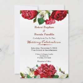 Elegante Marsala Rose Einladung zur Hochzeit