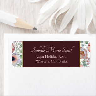 Elegante Marsala-Rot schimmernde Anemonenblumen Ho
