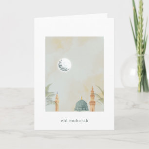 Elegante Masjid An-Nabawi Eid Mubarak Karte   Frie
