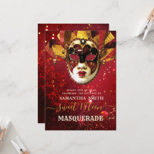 Elegante Maskeneinladung Einladung