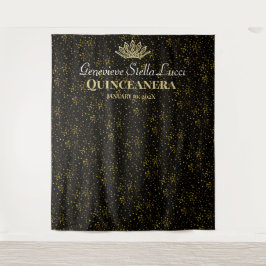 Elegante Masquerade mit weißem Rosenhintergrund Wandteppich