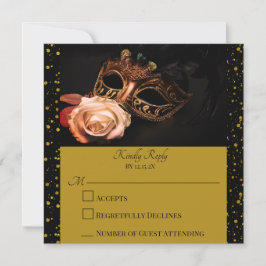 Elegante Masquerade und Weiße Rose