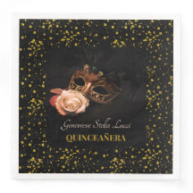 Elegante Masquerade und Weiße Rose
