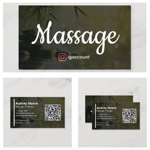 Elegante Massage Therapy Vorlagen Visitenkarte