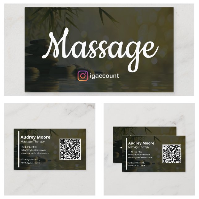Elegante Massage Therapy Vorlagen Visitenkarte (Elegant Massage Therapy Templates Business Card
)