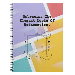 Elegante mathematische Logik umarmen   Schönheit d Notizblock