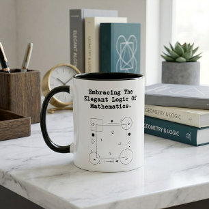 Elegante mathematische Logik umarmen   Schönheit d Tasse