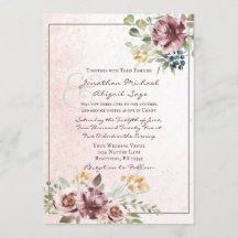 Elegante Mauve Blush Pink Christliche Hochzeit