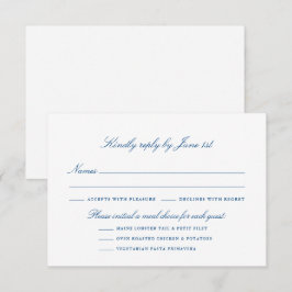 Elegante Meal Options Spruce Point Collection RSVP Karte