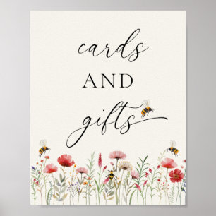 Elegante Meant To Bee Wildblumen Karten und Gesche Poster
