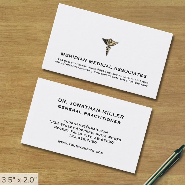 Elegante Medical Business Card Visitenkarte (Von Creator hochgeladen)