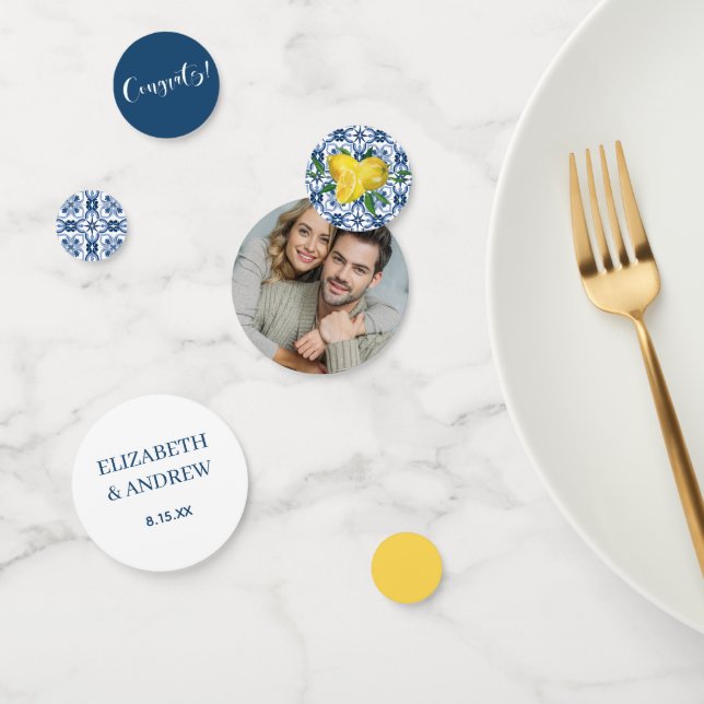Elegante mediterrane Lemon-Hochzeit Konfetti (Gruppe)
