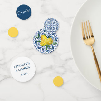 Elegante mediterrane Lemon-Hochzeit Konfetti