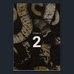 Elegante Medusa Snakes Luxury Art Wedding Tischnummer<br><div class="desc">Elegante Medusa Snakes Luxury Art Wedding Tischnummer. Ein urbanes Grunge Schlangenmuster,  männlich und stilvoll.</div>
