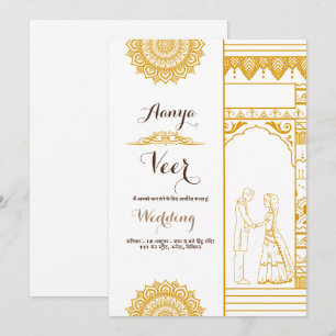 Elegante Mehndi-Hochzeitseinladung Einladung