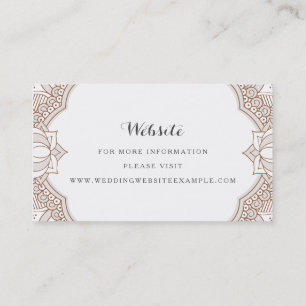 Elegante Mehndi Website-Karten Visitenkarte