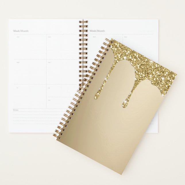 Elegante Melting Gold Glittery Glam Planer (Anzeige)