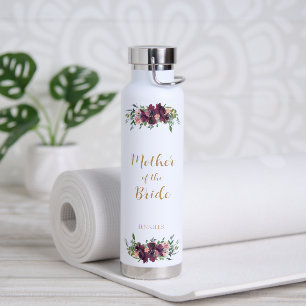 Élégante mère florale de la bouteille d'eau de mar