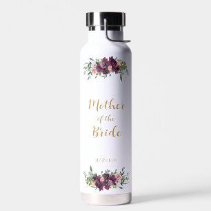 Élégante mère florale de la bouteille d'eau de mar