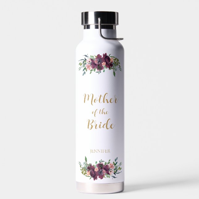 Élégante mère florale de la bouteille d'eau de mar (Gauche)
